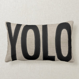 Coussin Rectangle Personnalisé JOLO Rustique Vous Ne Vivez Qu'Une Se