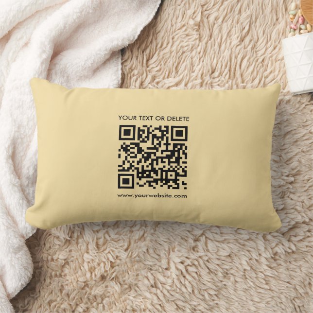 Coussin Rectangle Personnalisé Moderne Élégant Simple Modèle QR Code (Couverture)