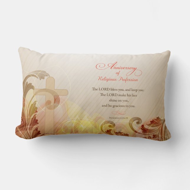 Coussin Rectangle Personnalisé Nom et année Nun, 60e Anniversaire Re (Recto)