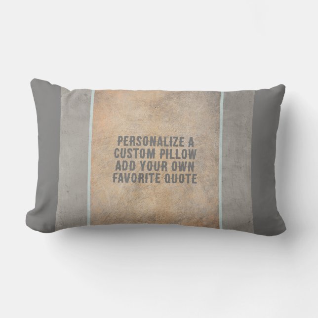 Coussin Rectangle personnaliser ajouter votre propre devis tan et gr (Recto)