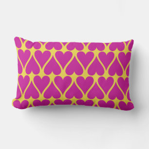 Coussin Rectangle Personnaliser Coeurs roses