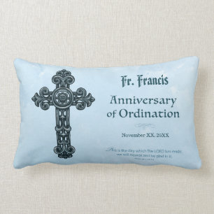 Coussin Rectangle Personnaliser, Ordination Anniversaire Prêtre, Cro