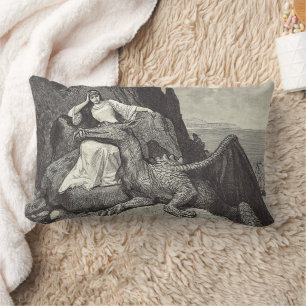 Coussin Rectangle Pet Dragon et Maiden