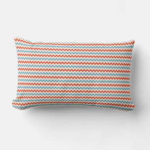 Coussin Rectangle Petit chevron motif rouge rose