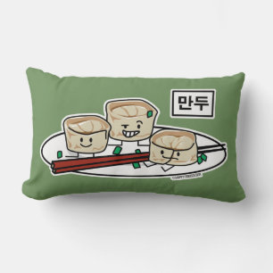 Coussin Rectangle Petit déjeuner coréen le Hangeul de dim sum de