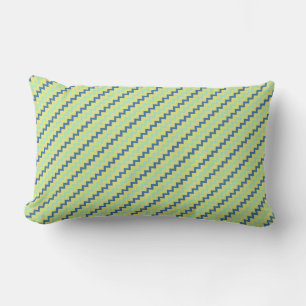 Coussin Rectangle Petit motif chevron dans les couleurs bleu vert