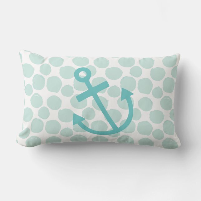 Coussin Rectangle Petit Motif de points nautiques de skipper (Recto)