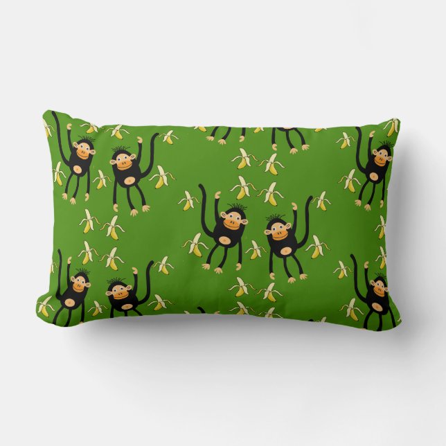 Coussin Rectangle Petit Singe-Enfant mignon (Recto)