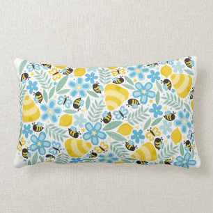 Coussin Rectangle Petites abeilles domestiques occupées