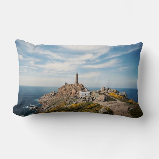 Coussin Rectangle Phare et musée | Cabo Vilan Galicia Espagne (Recto)