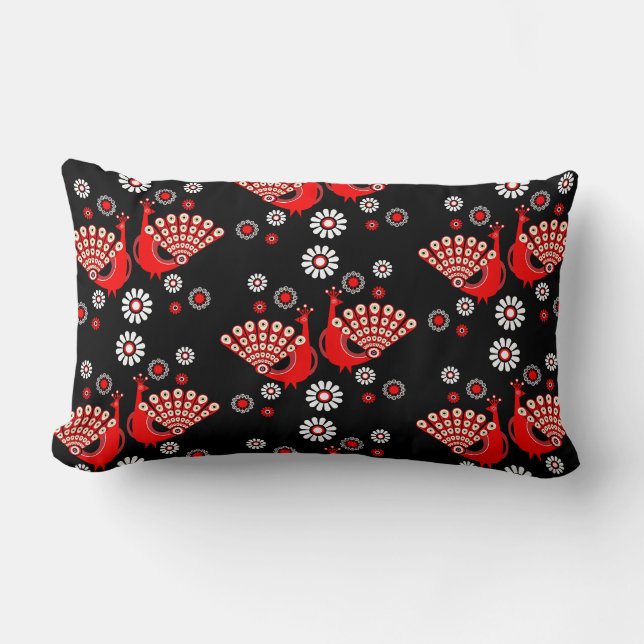Coussin Rectangle Pheasers Peacock Art (Recto)