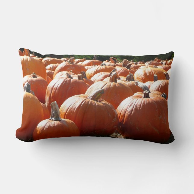 Coussin Rectangle Photo citrouille pour automne, Halloween ou Thanks (Recto)