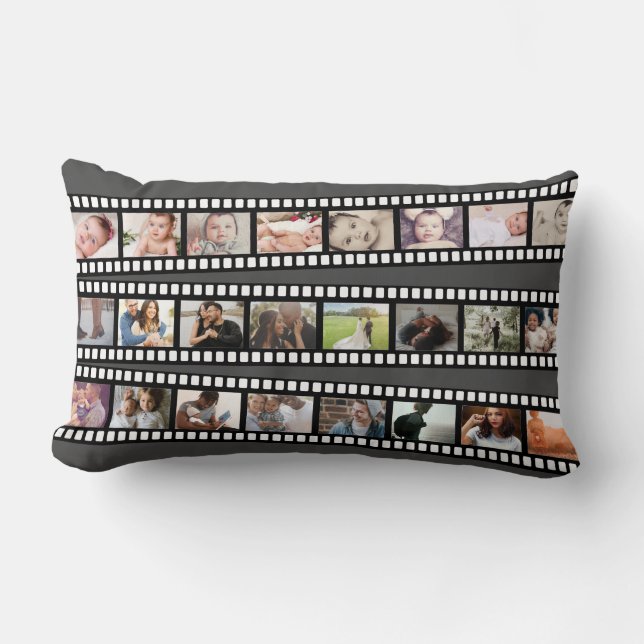 Coussin Rectangle Photo Collage bande film personnalisé do-it-yourse (Recto)