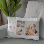Coussin Rectangle Photo Collage moderne et coloré Meilleur cadeau de<br><div class="desc">Un collage photo moderne et le cadeau coloré "Best Mom Ever" est un cadeau réfléchi et personnalisé pour toute mère. La photo de collage est une collection de différentes images qui ont été arrangées avec art pour former une composition cohésive et visuellement attrayante. Ces photos peuvent présenter des souvenirs chéris,...</div>