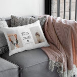 Coussin Rectangle Photo Collage moderne Meilleur Papa Chien Jamais<br><div class="desc">"Voici le "Meilleur Papa Chien Jamais" ! Cette photo de collage moderne capture le lien déchirant entre un père aimant et son compagnon furieux. De longues promenades dans le parc à des nuits douillettes sur le canapé, ce duo dynamique est inséparable. Par épais et fins, ils ont le dos de...</div>