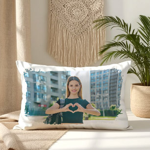 Coussin Rectangle Photo de bordure grunge moderne