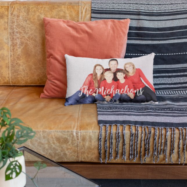 Coussin Rectangle Photo de famille (Créateur téléchargé)