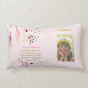 Coussin Rectangle PHOTO de la petite-fille Confirmation ou communion