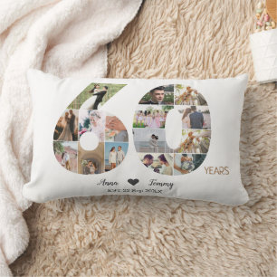 Coussin Rectangle Photo de l'anniversaire du Mariage de soixante ans