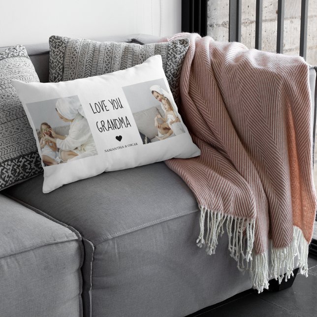 Coussin Rectangle Photo de Love You Grandma Meilleur poison (Créateur téléchargé)