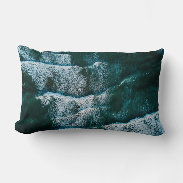 Coussin Rectangle Photo du haut de la vue du plan d'eau (Recto)