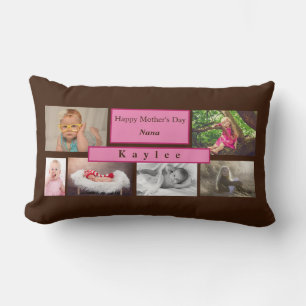 Coussin Rectangle Photo Keepsaké Personnaliser Collage Fête des mère