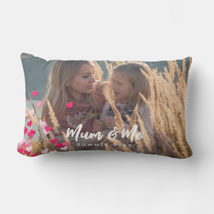 Coussin Rectangle Photo Personnalisée Écriture Moderne Écrits Éparpi