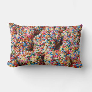 Coussin Rectangle Photographie de biscuits à paillettes amusants à c
