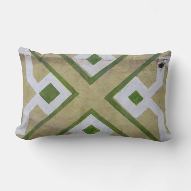 Coussin Rectangle Photographie de gros plan textile Brown, blanc et  (Recto)