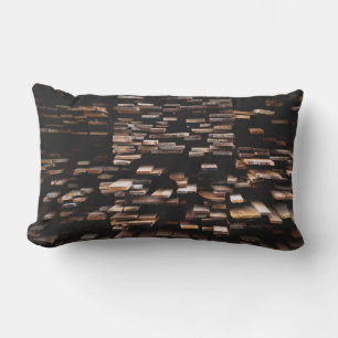 Coussin Rectangle Photographie de planches de bois Brown