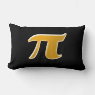 Coussin Rectangle PI en or sur noir