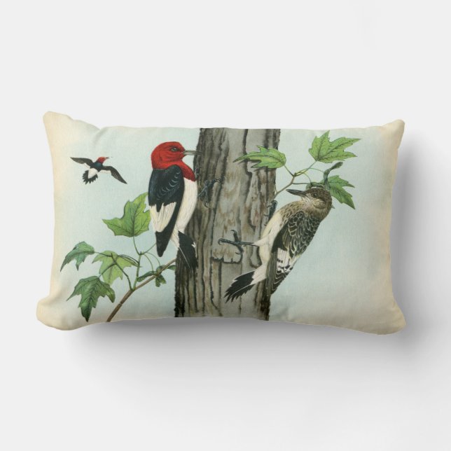 Coussin Rectangle Pic-Rouge Nature Antique Tree (Recto)