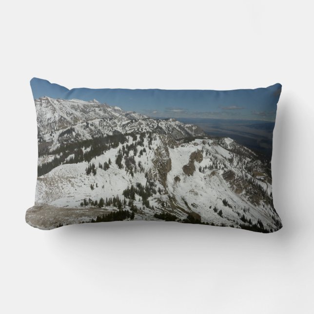 Coussin Rectangle Pics neigeux des monts Grand Teton I Photographie (Recto)