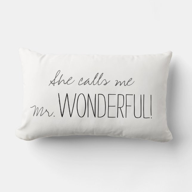 COUSSIN RECTANGLE PILLOW_ CHIC " M. WONDERFUL " (Recto)