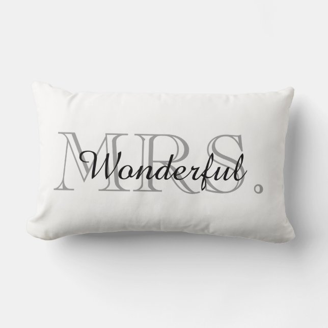 COUSSIN RECTANGLE PILLOW_ CHIC " MME WONDERFUL " (Recto)