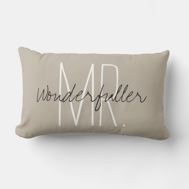Coussin Rectangle PILLOW_MR CHIC… Wonderfuller " (Recto)