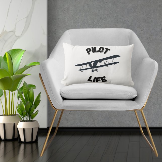 Coussin Rectangle Pilote Cool d'avion Avion simple Avion (Créateur téléchargé)