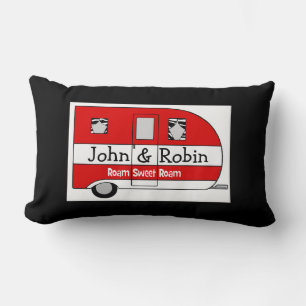 Coussin Rectangle Pilote de Camper Personnalisé "Roam Sweet Roam"