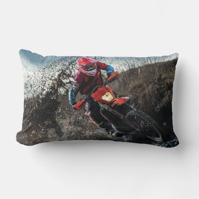 Coussin Rectangle Pilote de vélo droit jetez l'oreiller (Recto)