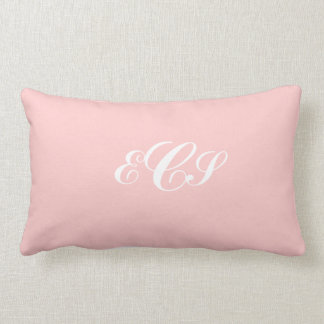Coussin Rectangle Pilule monographique personnalisée rose et blanc