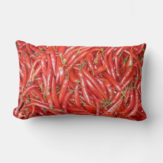 Coussin Rectangle piment rouge (Recto)