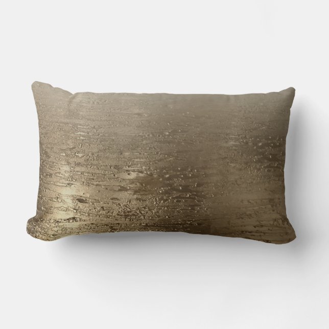 Coussin Rectangle Pinceau Gilded Glam Or Élégance Moderne (Recto)