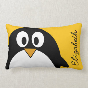 Coussin Rectangle Pingouin mignon et moderne de bande dessinée