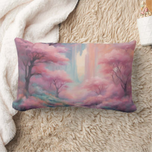 Coussin Rectangle Pink Nature Forest L'art de lancer l'oreiller