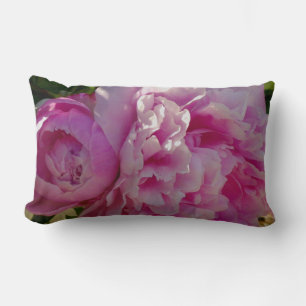 Coussin Rectangle Pink Peony photo cottage ferme jardin fleuri