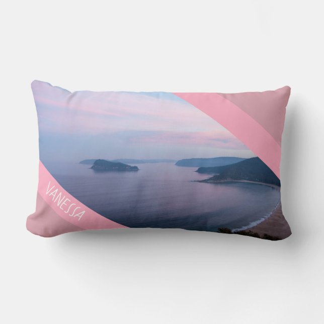 Coussin Rectangle Pink Sunset Pearl Beach Paysage Australie (Recto)