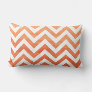 Coussin Rectangle PixDezines aquarelle numérique chevron/orange