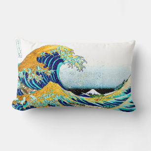 Coussin Rectangle PixDezines Vintage Great Wave Hokusai 斎 の 葛’飾