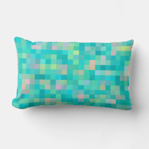 Coussin Rectangle Pixel Art Multicolor Motif