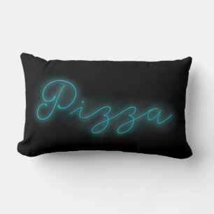 Coussin Rectangle Pizza Neon Glow